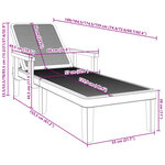 vidaXL Chaise longue réglable en hauteur à 4 positions polypropylène