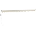 vidaXL Auvent rétractable automatique crème 5x3 m