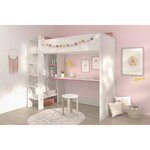 JIM Lit mezzanine enfant contemporain pin memphis et chant réversible bleu ou rose - 90 x 200 cm