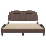 vidaXL Cadre de lit avec tête de lit Marron 120x200 cm Similicuir