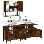 vidaXL Ensemble de meubles de salle de bain 3 Pièces Chêne fumé