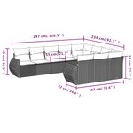 vidaXL Salon de jardin avec coussins 10 Pièces beige résine tressée