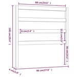 vidaXL Tête de lit Gris 96x4x100 cm Bois massif de pin