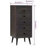 vidaXL Buffet Bois massif de manguier 40x40x91 cm