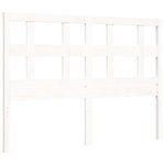 vidaXL Cadre de lit avec tête de lit blanc 140x190 cm bois massif