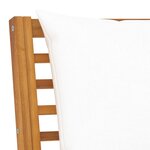 vidaXL Canapé central sectionnel et coussin crème Bois d'acacia massif