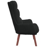 vidaXL Chaise relaxante en velours noir