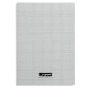 Cahier piqué POLYPRO 21x29,7 cm 96p séyès 90g Gris CALLIGRAPHE