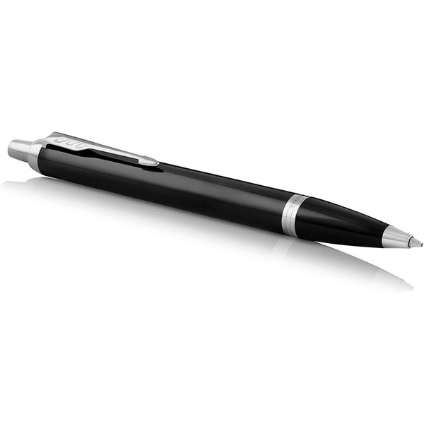 stylo-bille IM laque noire avec attributs chromés PARKER