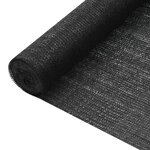 vidaXL Filet brise-vue Noir 3 6x50 m PEHD 75 g/m²