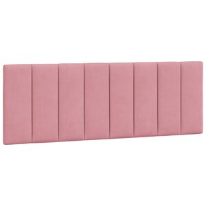 vidaXL Coussin de tête de lit rose 120 cm velours