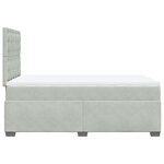 vidaXL Sommier à lattes de lit et matelas gris clair 120x190cm velours