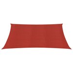 vidaXL Voile d'ombrage 160 g/m² Rouge 2 5x2 5 m PEHD