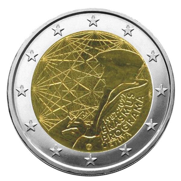 2 euro commemorative 2022 : lituanie (35 ans du programme erasmus)