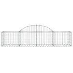 vidaXL Paniers à gabions arqués 12 Pièces 200x50x40/60 cm fer galvanisé