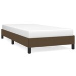 vidaXL Cadre de lit Marron foncé 100x200 cm Tissu