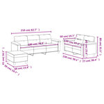 vidaXL Ensemble de canapés 3 Pièces coussins gris clair tissu microfibre