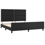 vidaXL Cadre de lit avec tête de lit Noir 180x200 cm Similicuir