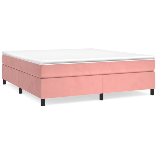 vidaXL Cadre de lit Rose 160x200 cm Velours