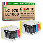 COMETE, Marque française - LC970 LC1000-10 Cartouches d'encre Compatibles avec Brother LC970 LC1000 - pour Brother DCP135C DCP150C DCP153C DCP157C MFC235C MFC260C-LIVRAISON GRATUITE