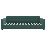 vidaXL Lit de jour avec matelas vert foncé 90x200 cm velours