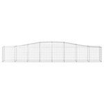 vidaXL Paniers à gabions arqués 7 Pièces 400x50x60/80 cm Fer galvanisé