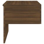 vidaXL Table de chevet murale Chêne marron