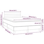 vidaXL Sommier à lattes de lit avec matelas LED Gris foncé 120x200 cm