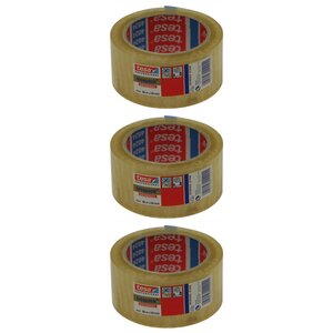 Adhésif d'emballage tesaPack PP Acrylique Silencieux 50 Mic 50mm x L66 m Transparent x 3 TESA
