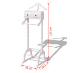 vidaXL Portant à vêtements avec armoire Bois Blanc