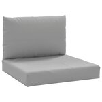 vidaXL Coussins de palette lot de 2 gris tissu oxford