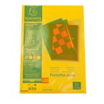 Sachet De 100 Pochettes Coin Polypropylène Lisse Premium - A4 - Couleurs Assorties - X 10 - Exacompta
