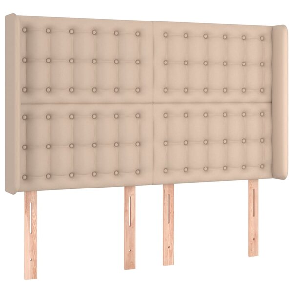 vidaXL Tête de lit avec oreilles Cappuccino 147x16x118/128 cm