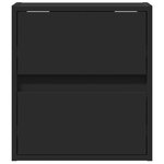 vidaXL Meuble TV mural avec lumières LED noir 41x31x45 cm