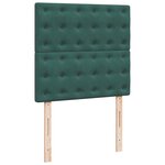 vidaXL Sommier à lattes de lit et matelas Vert foncé 80x200 cm Velours