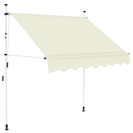 vidaXL Auvent manuel rétractable 200 cm Crème