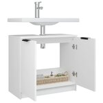 vidaXL Armoire salle de bain Blanc 64 5x33 5x59 cm Bois d'ingénierie