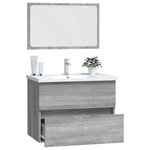 vidaXL Ensemble de meubles de salle de bain 2 Pièces Sonoma gris