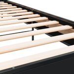 vidaXL Cadre de lit noir 100x200 cm bois d'ingénierie et métal