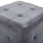 vidaXL 2 Pièces Tables de chevet Gris 30x30x30 cm Similicuir daim