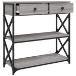 vidaXL Table console sonoma gris 75x28x75 cm bois d'ingénierie