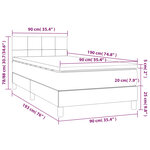 vidaXL Sommier à lattes de lit avec matelas Taupe 90x190 cm Tissu
