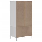 vidaXL Garde-robe SENJA aspect rotin blanc 90x55x175cm bois massif pin