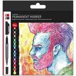Marqueur permanent Graphix 'SIGNIFICANT', étui de 12 MARABU
