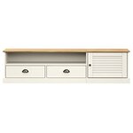 vidaXL Meuble TV VIGO blanc 156x40x40 cm bois massif de pin