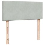 vidaXL Sommier à lattes de lit et matelas Gris clair 120x200cm Velours