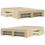 vidaXL Cadre de lit sans matelas chêne sonoma 120x200 cm