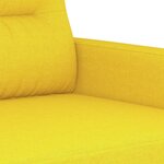 vidaXL Ensemble de canapés 3 Pièces avec coussins Jaune clair Tissu