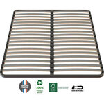 Double sommier 140 x 190 cm 18 lattes 53 mm - Anthracite