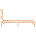 vidaXL Cadre de lit avec tête de lit 90x200 cm bois massif